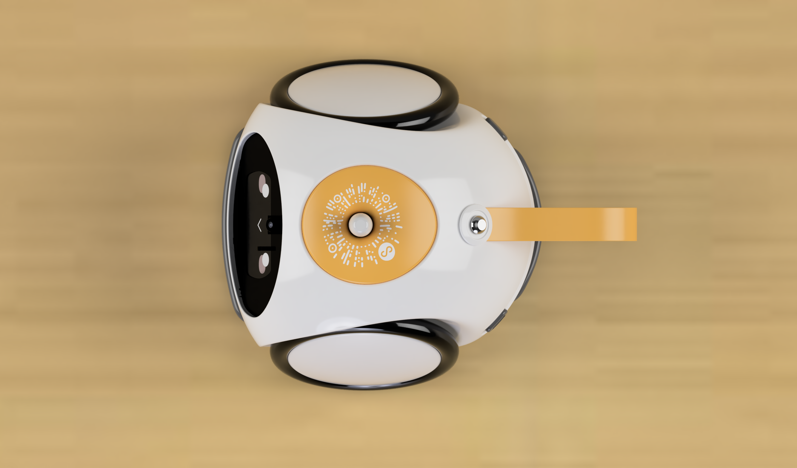DoodleBot model view, top