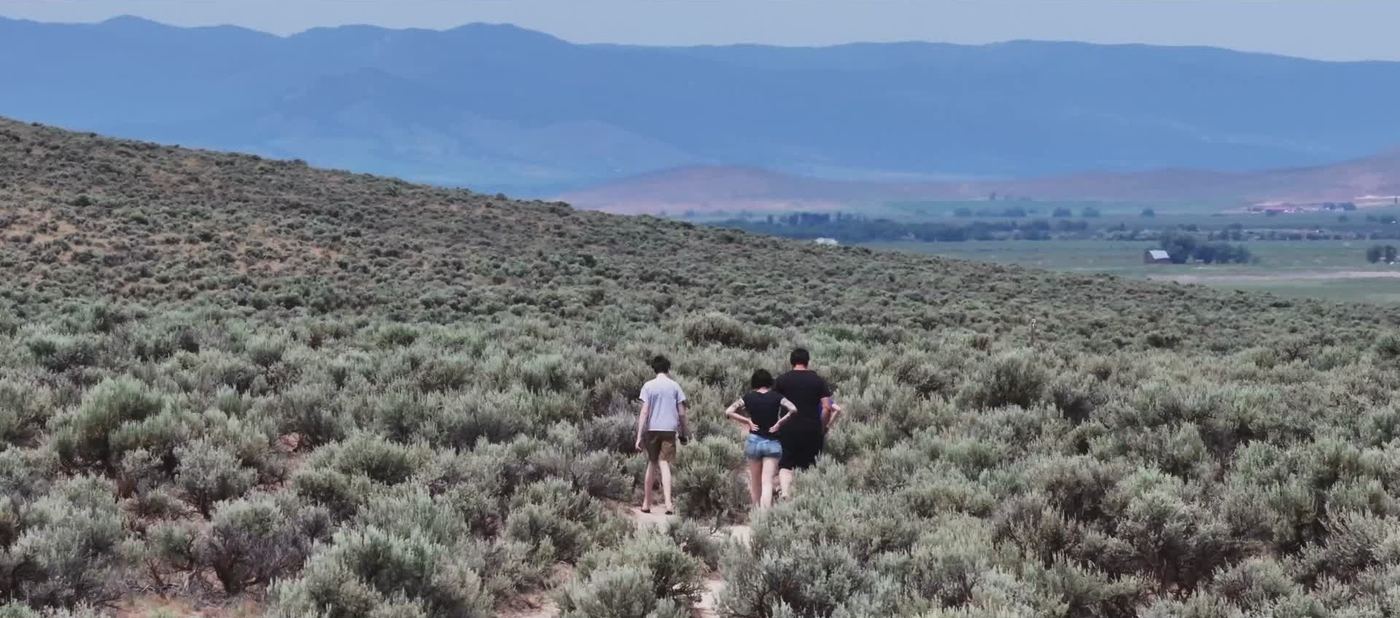 The trails outside the center, where the film sends visitors