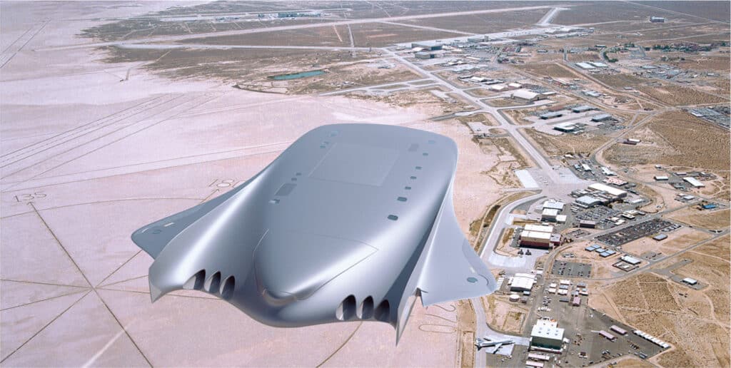 Hypersonic cargo concept exterior view one