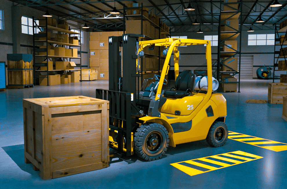 warning forklift light concept