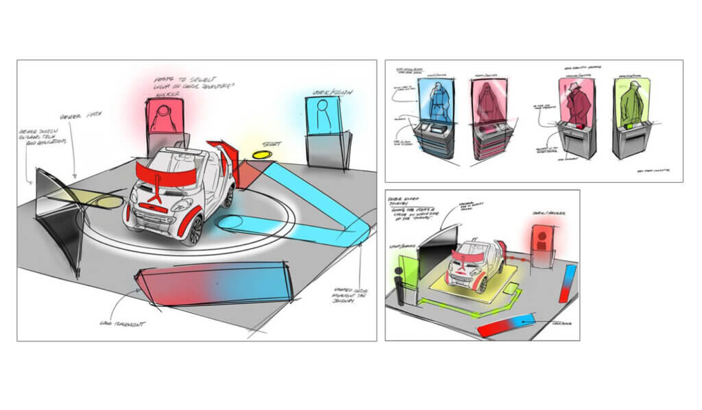 Concept drawings of the SSITH exhibit